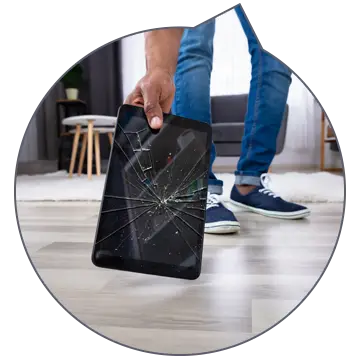 Tablet fällt auf den Boden